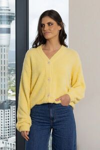 Augustine Cardigan Fluffy Yellow