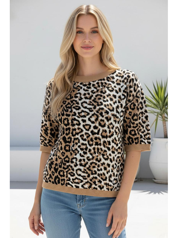 Miracle Leopard Knit Top