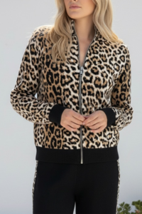 Miracle Leopard Knit Zip Up 