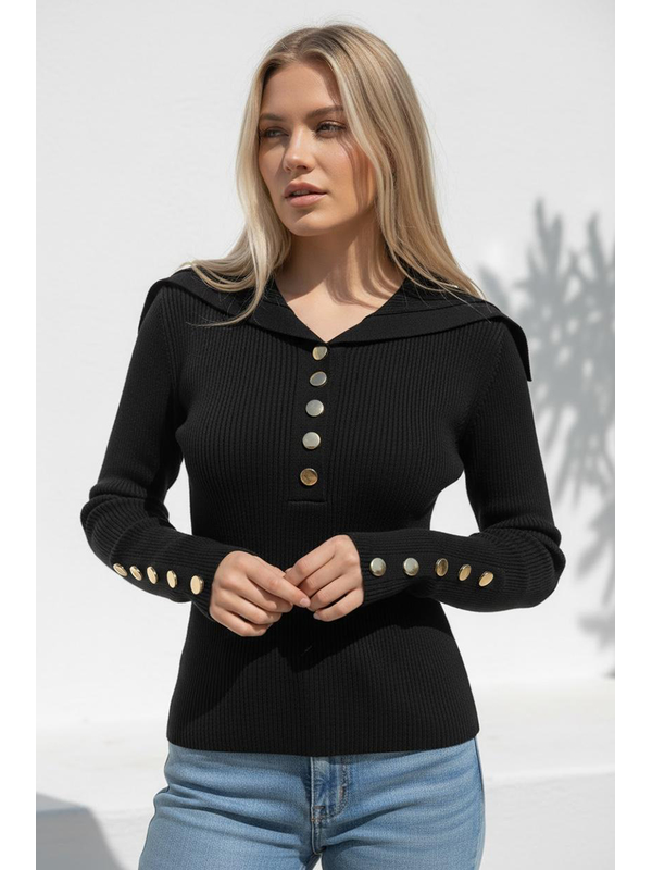 Miracle Rib Collared Polo Knit 
