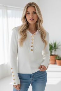 Miracle Rib Collared Polo Knit 