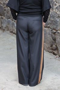 Storm Pinstripe Detail Wide Leg Pant