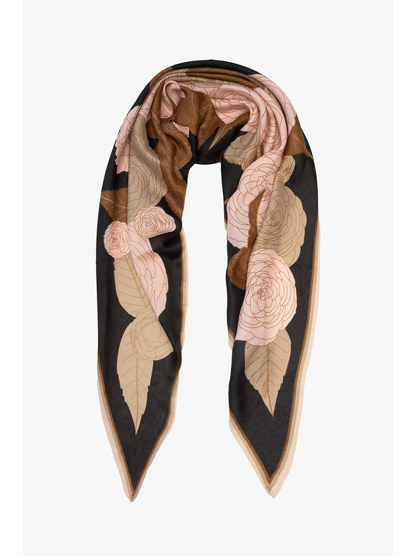 Antler Triangle Scarf Rose Garden