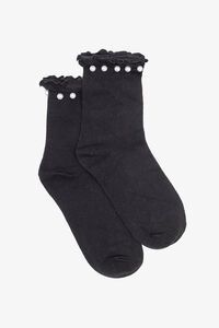 Antler Black Pearl Top Sock