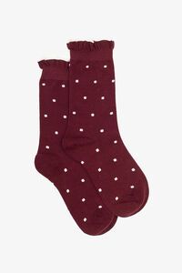 Antler Merlot Ruffle Spot Sock
