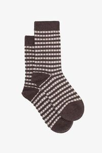Antler Cocoa Gingham Sock