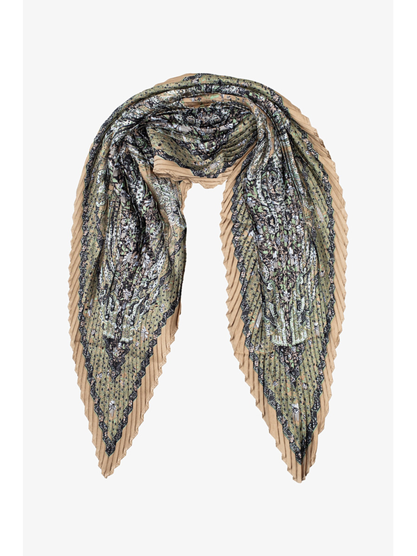 Antler Pleated Scarf Olivette