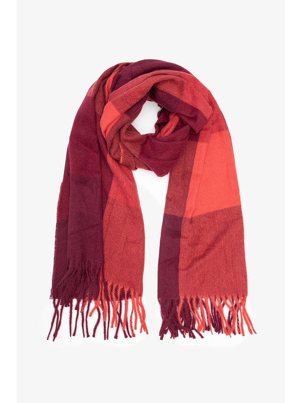 Antler Mulled Wine Check Scarf