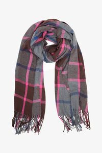 Antler Chocolate Plaid Scarf