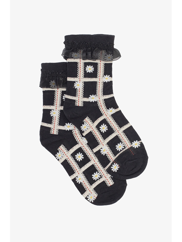Antler Patchwork Daisy Sock