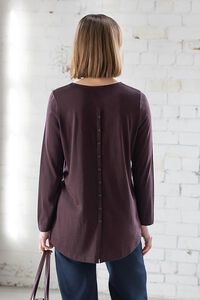 Vassalli Ivey Merino Top with Back Button Placket