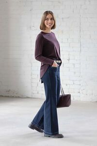 Vassalli Ivey Merino Top with Back Button Placket