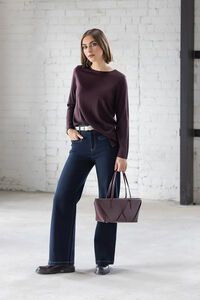 Vassalli Ivey Merino Top with Back Button Placket