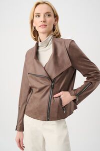 Joseph Ribkoff Faux Suede Fitted Jacket