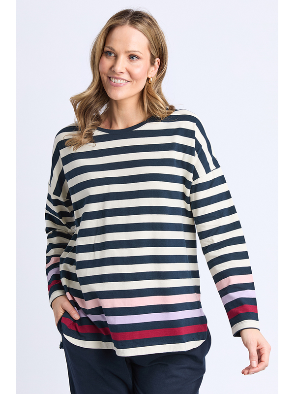 Elm Retreat LS Stripe Tee