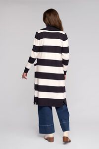 Vassalli Longline Stripe Cardi With Pockets