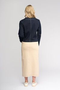 Vassalli Cabel Collarless Denim Jacket