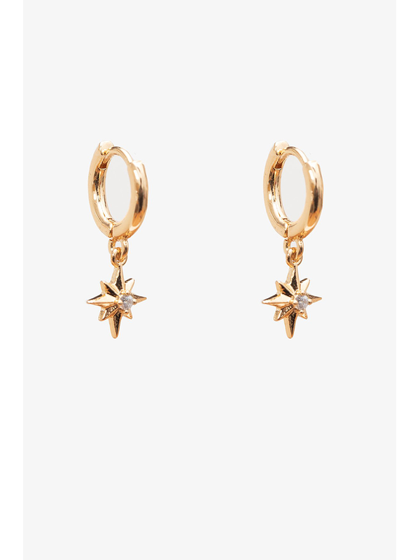 Antler Petite Star Huggie Earrings
