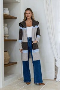 Miss Marlow Geneva Pocket Colour Block Coatigan 