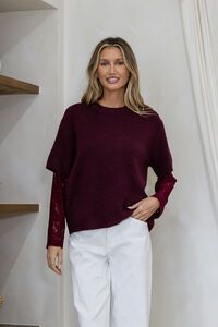 Miss Marlow Lace Sleeve Layer Knit