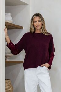 Miss Marlow Lace Sleeve Layer Knit