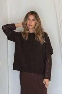Miss Marlow Lace Sleeve Layer Knit