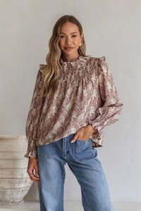 Miracle Ruffle Shoulder Snake Top