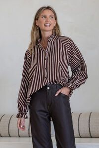 White Poetry Pleat Long Sleeve Sorrento Shirt 