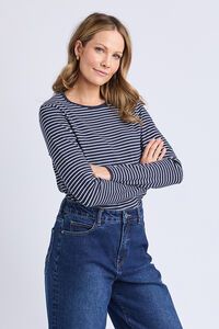 Elm Hayley Rib LS Stripe Tee