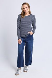 Elm Hayley Rib LS Stripe Tee