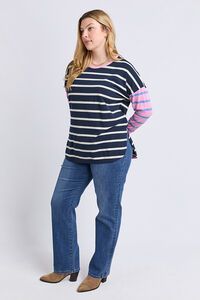 Elm Marta Stripe LS Stripe Tee