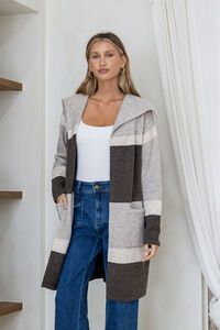 Miss Marlow Geneva Pocket Colour Block Coatigan