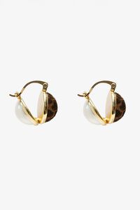Antler Leopard Pearl Drop Earring