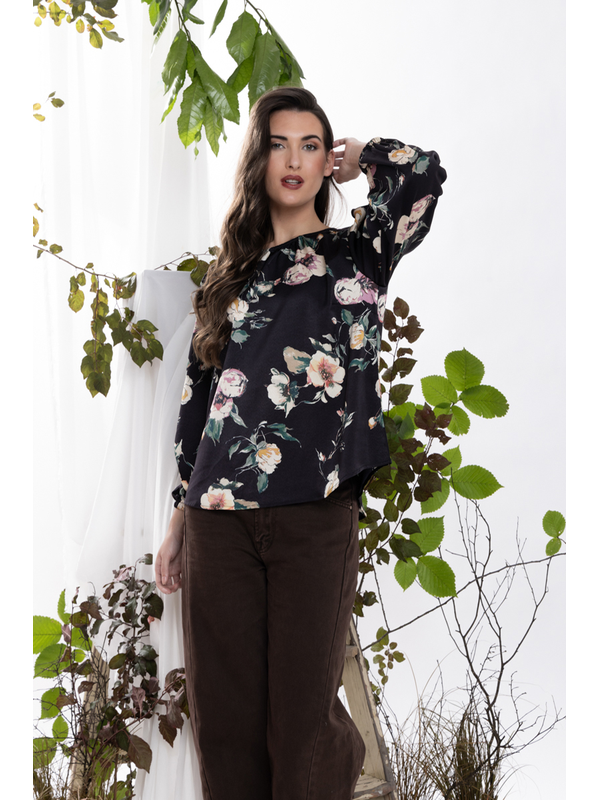 Leila + Luca Ink Bloom Lorenza Blouse