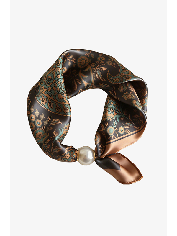 Antler Pearl Bow Autumn Mosaic Neck Tie 