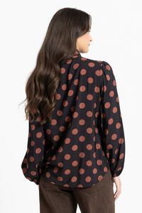 Leila + Luca Cocoa Dot Prowl Top