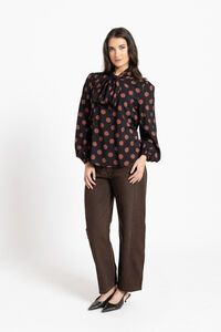 Leila + Luca Cocoa Dot Prowl Top