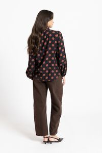 Leila + Luca Cocoa Dot Prowl Top