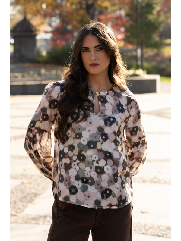 Seeking Lola Blush Poppy Vienna Blouse