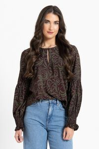 Seeking Lola Olive Grove Vienna Blouse
