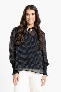 Seeking Lola Black Spot Byron Blouse
