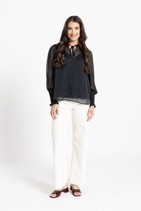 Seeking Lola Black Spot Byron Blouse