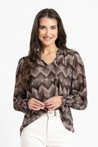 Seeking Lola Espresso Ziggy Byron Blouse