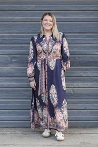 Beautiful Stories Placement Print Dress