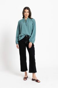 Seeking Lola Warm Teal Rewrite Top