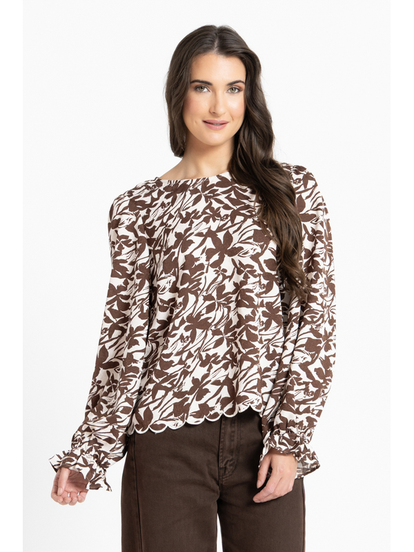 Seeking Lola Latte Bloom Harlow Top