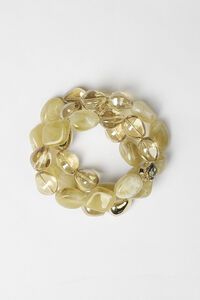 Stella + Gemma Bracelet Smokey Amber And Gold Chunky Beads Set 3