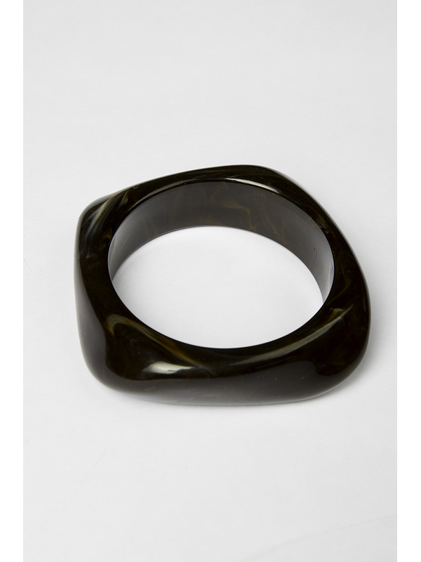Stella + Gemma Bangle Choc Agate Square