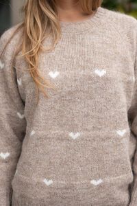 QQ Fashion Small Heart Crew NK Knit 