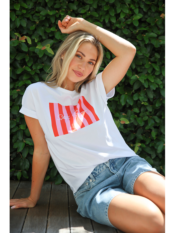Stella + Gemma Soho Cuff Tee Candy Stripes